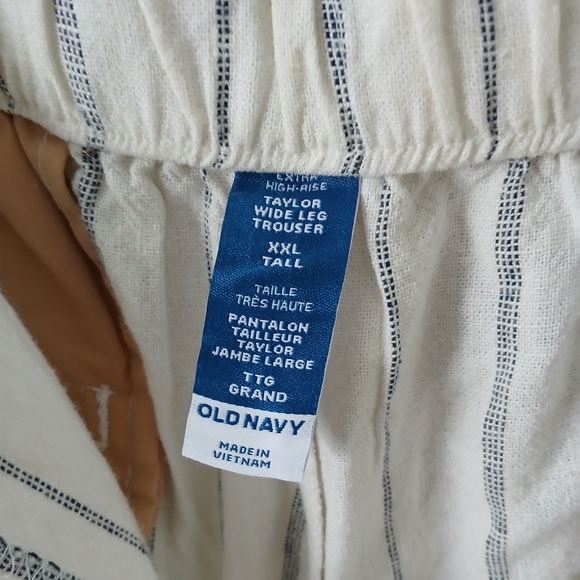 Linen Rayon Viscose Blend Wide Leg High Wasted Tall Fit Trousers - Picture 2 of 7